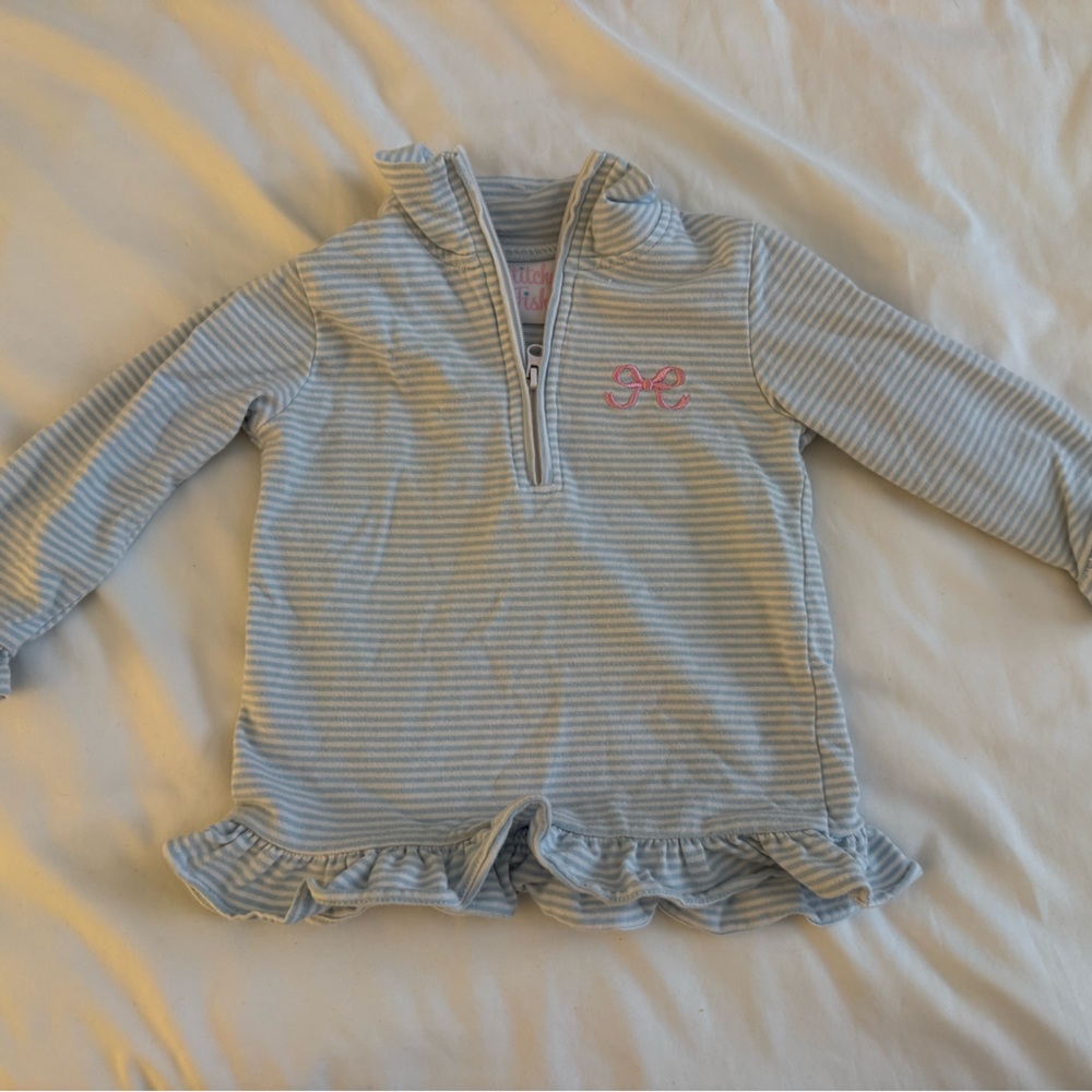 12 Month Stitchy Fish Embroidered Pullover